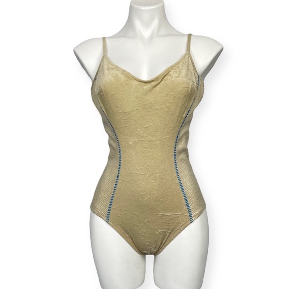 Anna Club By La Perla One Piece Swimsuit Velour Velvet Snake Print Bikini 48 12 - Picture 4 of 16